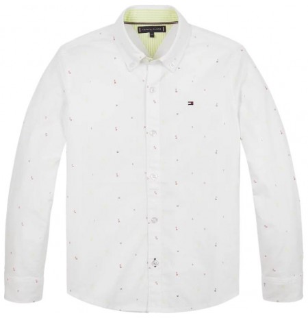 ΠΟΥΚΑΜΙΣΟ TOMMY HILFIGER MINI AOP SHIRT ΛΕΥΚΟ ΠΟΥΚΑΜΙΣΟ TOMMY HILFIGER MINI AOP SHIRT ΛΕΥΚΟ