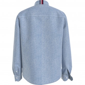 ΠΟΥΚΑΜΙΣΟ TOMMY HILFIGER  PIQUE SHIRT ΓΑΛΑΖΙΟ ΠΟΥΚΑΜΙΣΟ TOMMY HILFIGER  PIQUE SHIRT ΓΑΛΑΖΙΟ