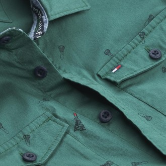 ΠΟΥΚΑΜΙΣΟ TOMMY HILFIGER   FUN AOP SHIRT ΠΡΑΣΙΝΟ ΠΟΥΚΑΜΙΣΟ TOMMY HILFIGER   FUN AOP SHIRT ΠΡΑΣΙΝΟ