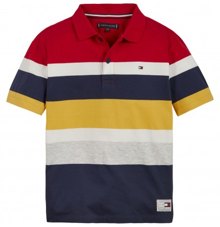 Πόλο Ριγέ Μπλουζάκι  Tommy Hilfiger Πόλο Ριγέ Μπλουζάκι  Tommy Hilfiger