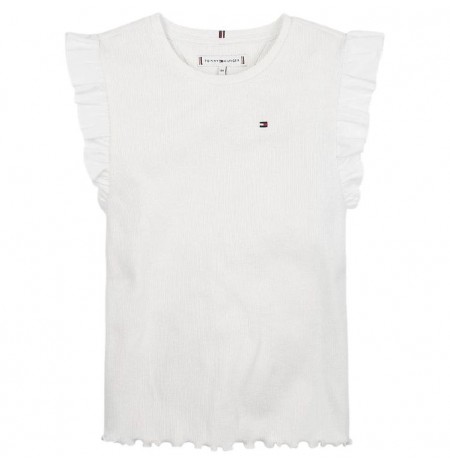 Μπλουζάκι  Tommy Hilfiger  Ruffle Rib Top Μπλουζάκι  Tommy Hilfiger  Ruffle Rib Top
