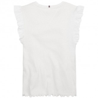 Μπλουζάκι  Tommy Hilfiger  Ruffle Rib Top Μπλουζάκι  Tommy Hilfiger  Ruffle Rib Top
