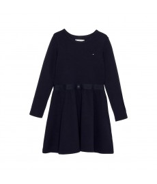 Tommy Hilfiger Monotype Belted Waist Fitted Dress